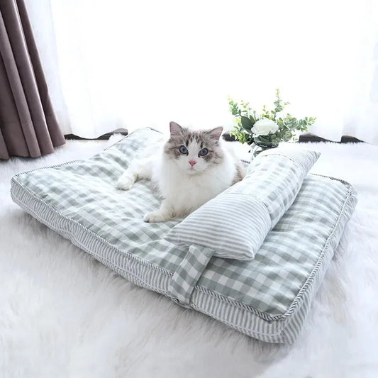 Cat Mat Winter Warm Beds Cats Cushions Kitten Bed Houses And Habitats Basket House Things Puppy Accessories All Pet Products