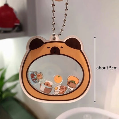 Capybara Cute Rocker Pendant Keychain Acrylic High-looking Couple Model As A Gift For Good Friends