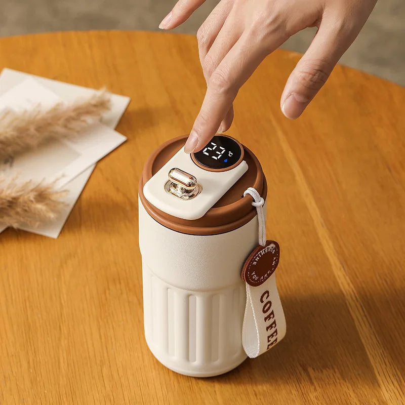 450ml Smart Coffee Cup with Led Temperature Display 316 Stainless Steel Thermos Bottle for Coffee Portable Vacuum Mug for Gift
