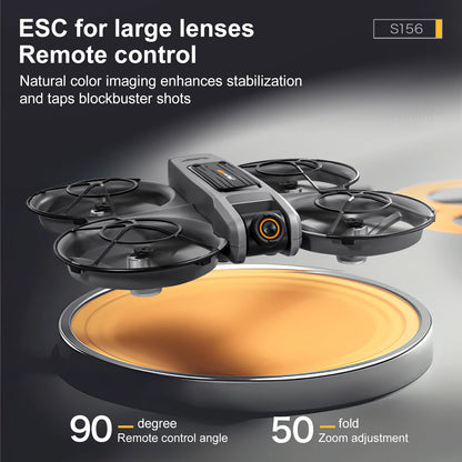 S156 RC Crossing Drone Aerial Vehicle With HD Display Screen Four Axis Brushless Optical Flow Remote Control Aircraft Large Size