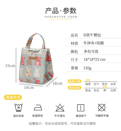 Kids Lunch Bag for School Portable Thermal Bag Children Cartoon Insulated Lunch Bag Cooler Pouch Dinner Container Handbags