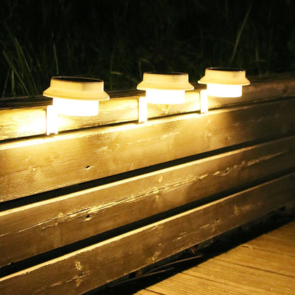 3LED Solar Power Gutter Light Waterproof Wall Lamp White Warm Fence Night Light for Garden Pathway Campin Deco LED Light Fixture