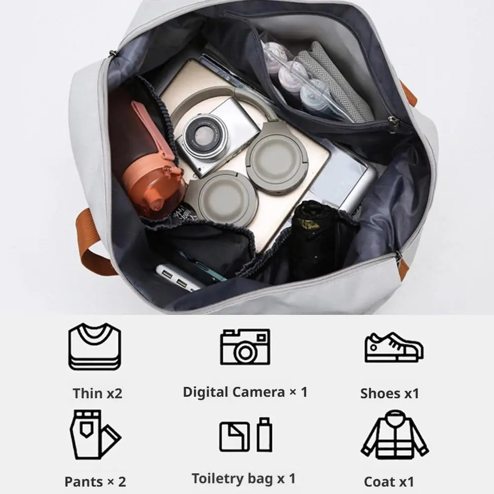 Large Capacity Gym Bag Portable Short Distance Travel Bag Sports Fitness Waterproof Handbag Luggage Storage Bag
