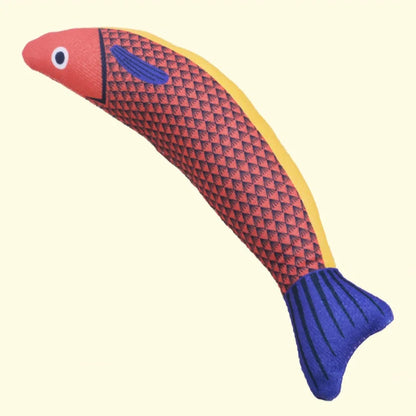 Cat Toys Saury Fish Crinkle Sound Soft and Durable Interactive Kitten Kicker for Indoor Kitty Exercise for All Breeds