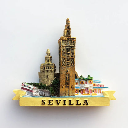 Europe Spain 3D Refrigerator Magnet Tourist Souvenirs Stickers,Home & Kitchen Decoration Fridge Magnet Message Sticker