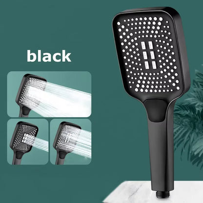Pressurized Nozzle Bathroom Shower Head High Pressure Water Saving Sprayer ABS Bathroom Accessories Chrome Rainfall Shower Head