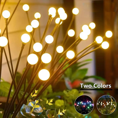 LED solar lawn lamp firefly lamp courtyard garden lawn camping decorative lamp waterproof wind-mounted lamp