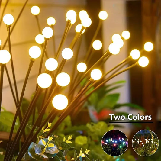 LED solar lawn lamp firefly lamp courtyard garden lawn camping decorative lamp waterproof wind-mounted lamp
