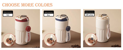 Stainless Steel Insulated Cup with Temperature Display Coffee Cup Intelligent Car Mounted Heat preservation mug Gift Thermal mug