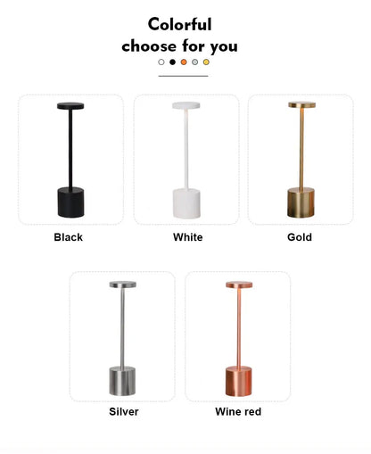 Table lamp USB Rechargeable Wireless desk lamp Dimming Touch night light lamps home decor Retro Portable bedside lamp for room