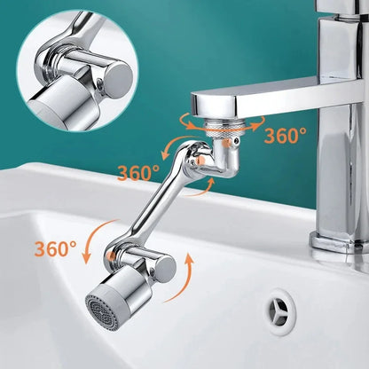 Rotatable Multifunctional Extension Faucet Aerator 1080 Degree Swivel Robotic Arm Water Filter Sink Water Tap Accesorios Baño