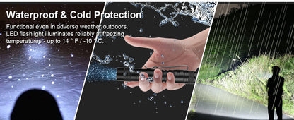 Portable Mini LED Pen Flashlight Waterproof Pocket Torch Handheld Light for Outdoor Camping Hiking Car Repair Emergency Home Use
