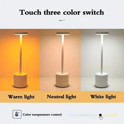 1/2PCS I-shaped Table Lamp Bar Table Lamp Retro Bedside Table Lamp Rechargeable LED Table Lamp with Touch Sensor 3 Colors