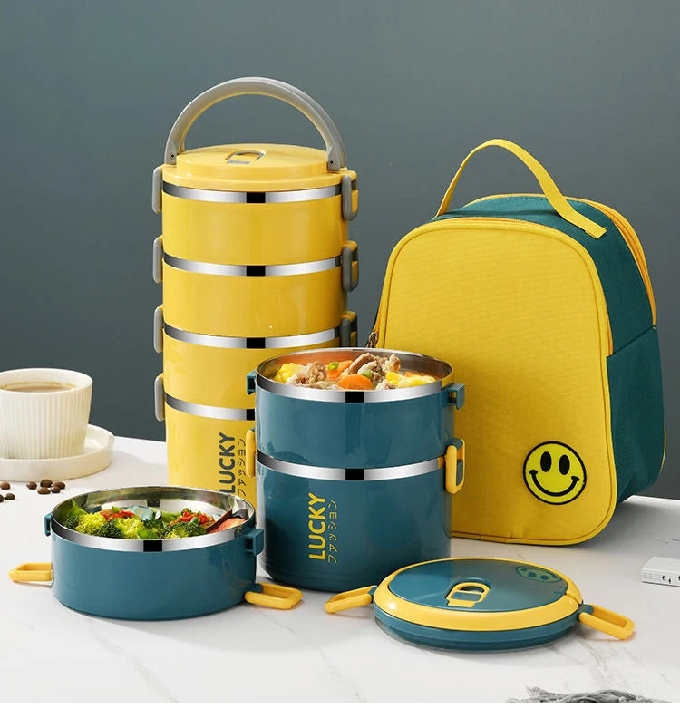 Portable Lunch Box Thermo Insulation Bento Thermos Containers Bento Bag Food Warmer for Kids Food Containers