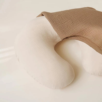 2PCS/set Nursing Pillow Cover for Breastfeeding Pillows Ultra-Soft Muslin Cotton Baby Nursing Pillow Fits Newborn Feeding Pillow