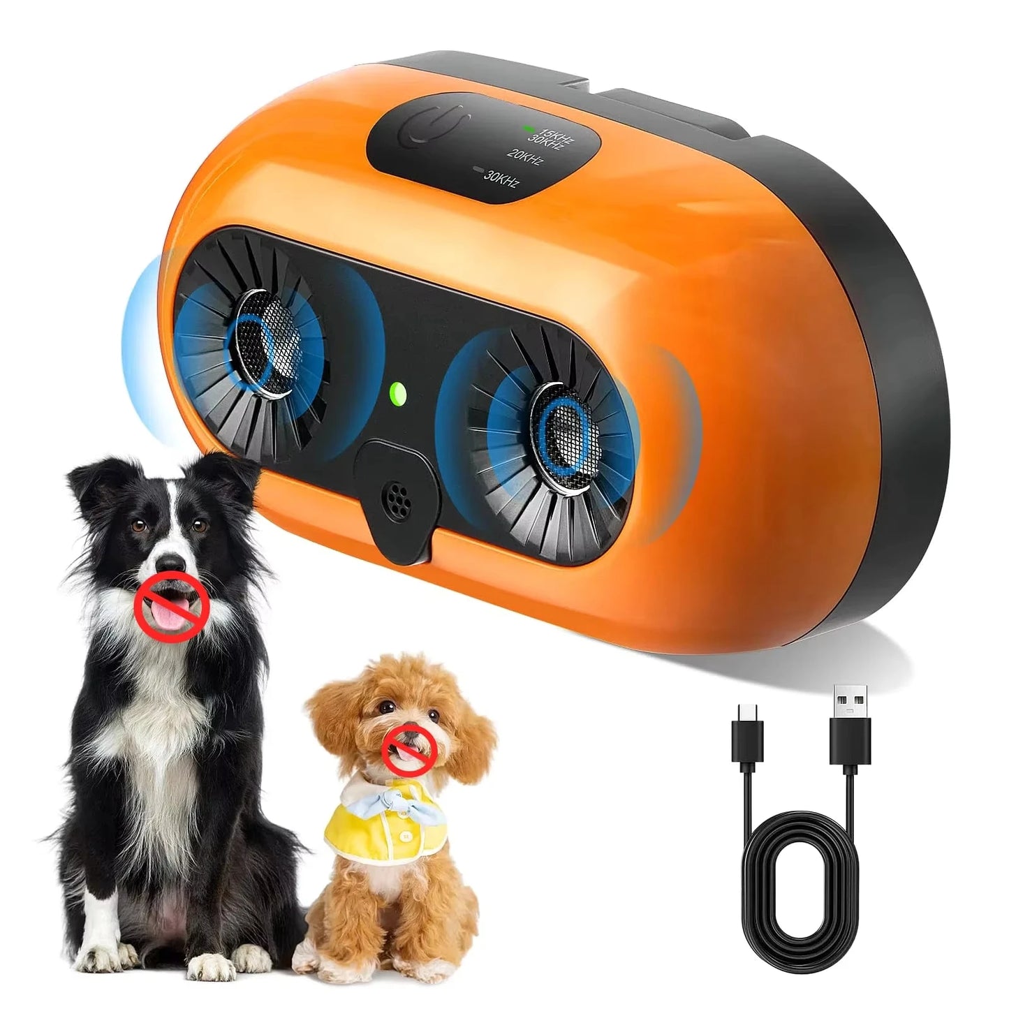 Anti Barking Devices, Auto Bark Deterrent Devices with 3 Modes, Rechargeable Dog Barking Silencer Sonic Barking Deterrent Indoor
