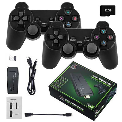 4K HD Video Game Console 2.4G Double Wireless Controller For PS1/FC/GBA Retro TV Dendy Game Console 10000 Games Stick Dropship