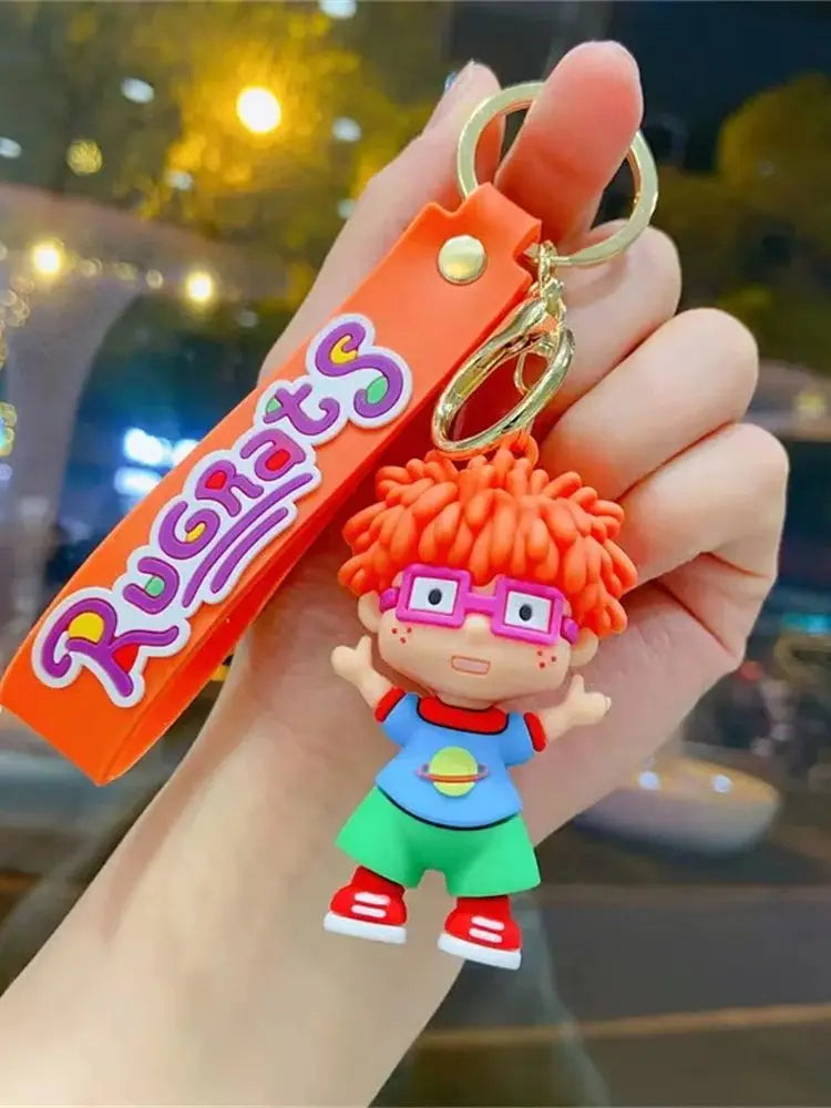 Cartoon Naughty Boy Keychain New Cute Silicone Doll Bag Hanging Car Key Chain