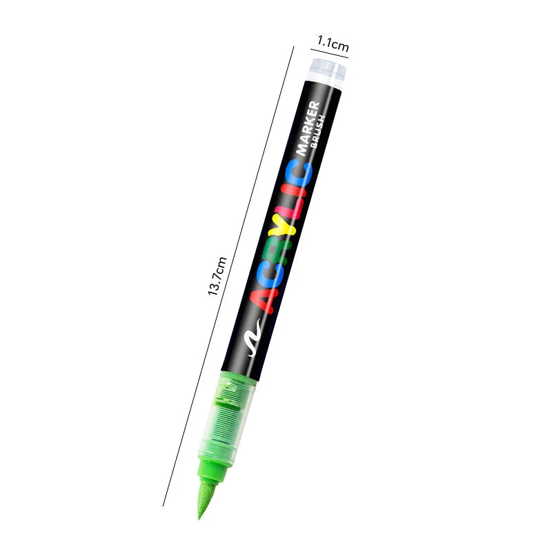 One direct liquid acrylic marker paint brush pen painting stone ceramic glass wood canvas making drawing graffiti coloring pen