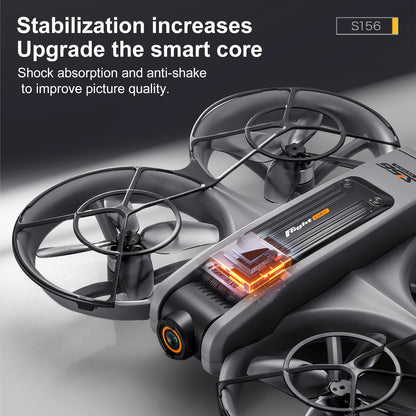 S156 RC Crossing Drone Aerial Vehicle With HD Display Screen Four Axis Brushless Optical Flow Remote Control Aircraft Large Size