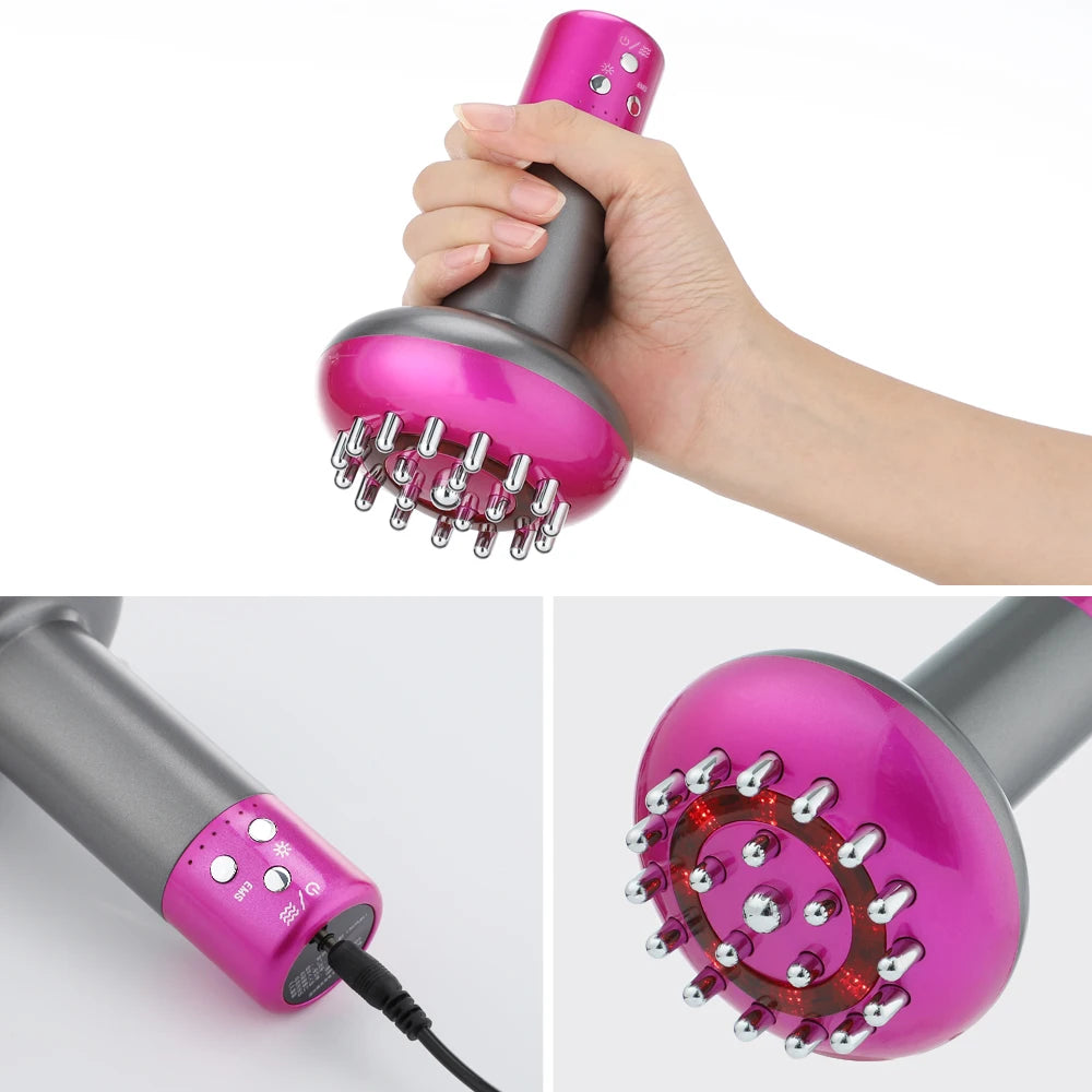 Electric Lymphatic Drainage Machine Meridian Body Massage Brush Microcurrent Anti Cellulite Guasha Physiotherapy Apparatus
