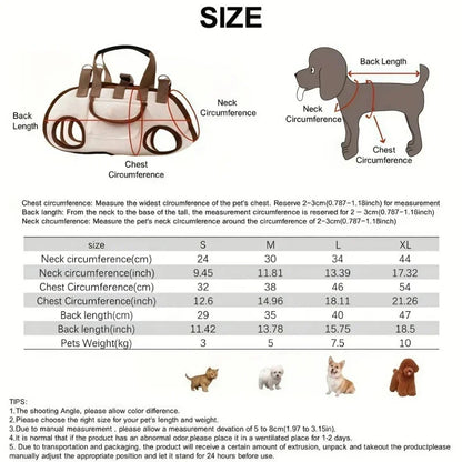 Small Dog Carrier Sling Backpack with Leash Attachment Breathable Pet Lift Harness for Cats & Puppies Hands-Free Outdoor Travel