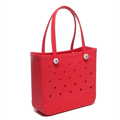 EVA Beach Jelly Bag Rubber Waterproof Shoulder Handbag Large Capacity Portable Travel Handbag Summer Pool Fashion Women Tote Bag