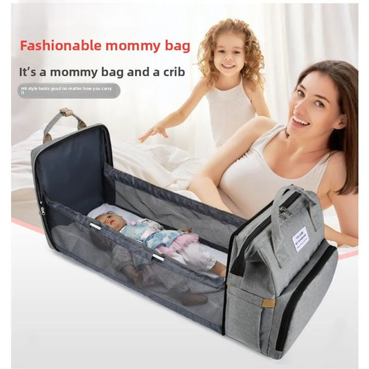The 2025 New Folding Backpack Bed Is A Portable Baby Bed for Travel and Outings, As Well As A Pressure-resistant Backpack Bed