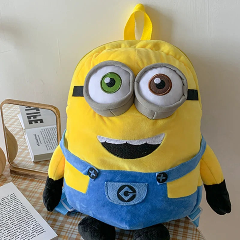 New Cartoon Anime  Backpack Minions Doll Large Size School Bag Large Capacity Student Cartoon Backpack