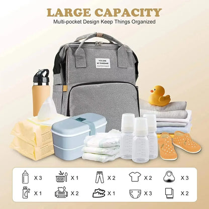 Mommy Bag Lightweight Portable Folding Crib Bed Large-capacity Travel Maternity Bags Baby Backpack Female Mommy Outting Bag