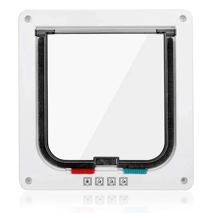Security Lock Flap Door for Dog Cats Kitten ABS Plastic Small Pet Gate Door Kit Cat Dogs Flap Doors Dog Cat Accessories