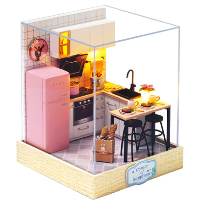 Cutebee DIY Dollhouse Super Mini Scale Miniature Dollhouse Japanese Garden Building Kit Toys for Birthday Gifts
