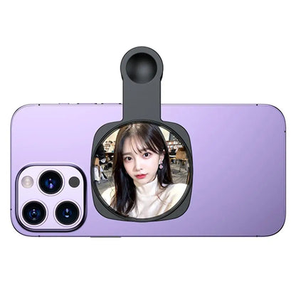 Smartphone Camera Mirror Reflection Clip Kit Portable Mobile Phone Camera Mirror Clip With Storage Bag Phone Rear Selfie Mirror