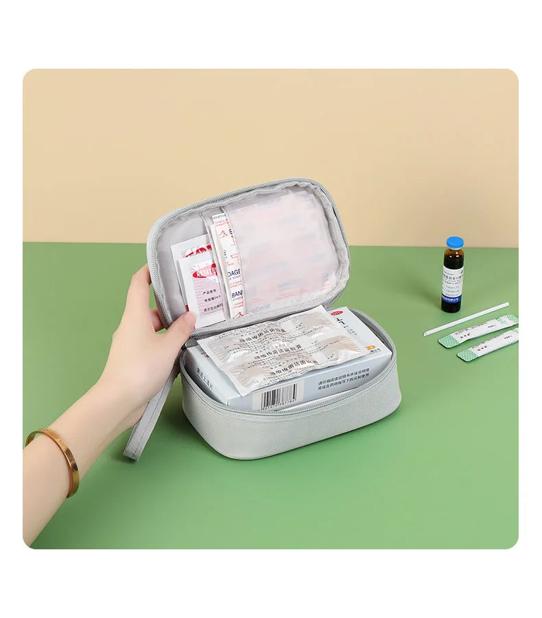 Portable Medical Bag, Travel Bag, Large Capacity Medicine Storage Box, Household Emergency Medicine Reserve, First Aid Kit