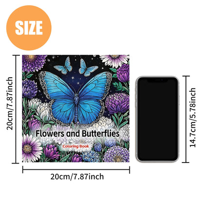 Flowers and Butterflies Coloring Book For Adult Relieve Stress Kill Time Graffiti Painting Drawing Art Books Perfect Gift