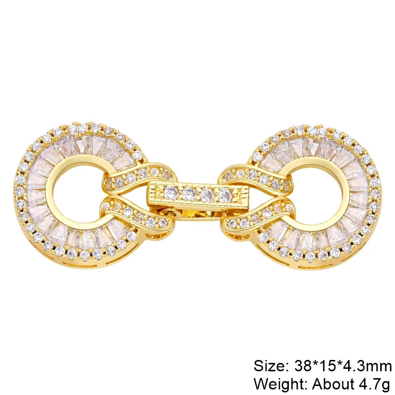 Juya 18K Real Gold Plated Accessories DIY Needlework Beads Pearls Jewelry Making Fastener Closures Lobster Lock Clasps Supplies