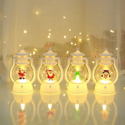 2026 LED Christmas Ornaments with Battery LED Lantern Light Santa Claus Merry Christmas Decorations for Home Xmas Noel Gift