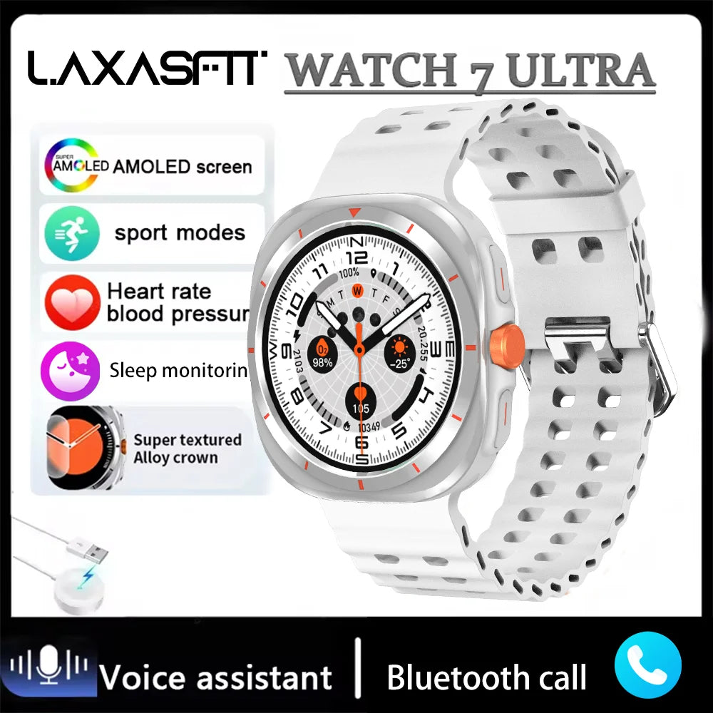 LAXASFIT 2025 New Smart Watch GT7 Ultra Men's Multifunctional Sports Fitness Tracker Health Ladies Smartwatch Gift