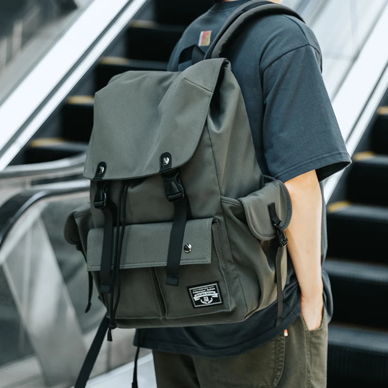Fashion Waterproof Large Capacity Drawstring Backpack for Men Oxford Durable Travel College Student Laptop School Bag Bookbag