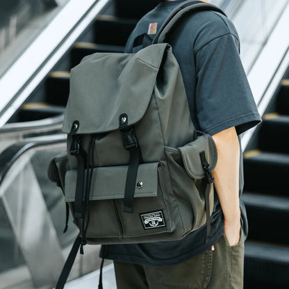 Fashion Waterproof Large Capacity Drawstring Backpack for Men Oxford Durable Travel College Student Laptop School Bag Bookbag