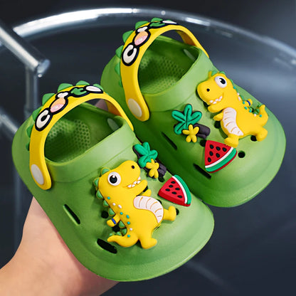 Summer Boy's Sandals Cute Crocodile Girl's Garden Shoes Soft Sole Baby Breathable Non-slip Lightweight Outdoor Beach Slippers