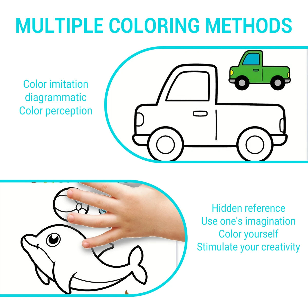 1 set of 10 children's handwriting tracking simple drawing coloring books simple simple drawing learning and DIY color coloring