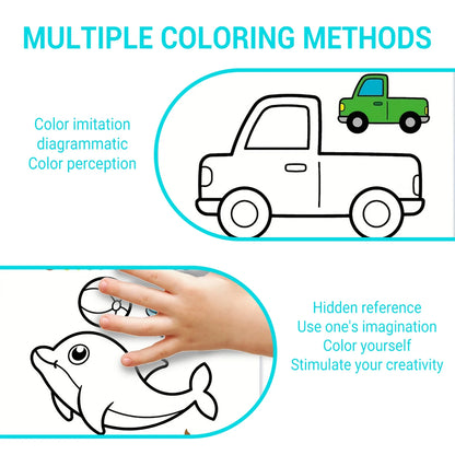 1 set of 10 children's handwriting tracking simple drawing coloring books simple simple drawing learning and DIY color coloring
