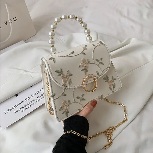 NEWEST Shell Beads Bags Fashion Sweet Bag Women's Handbags Lace Wedding Chic Lady Chain Women Shoulder Crossbody Bag