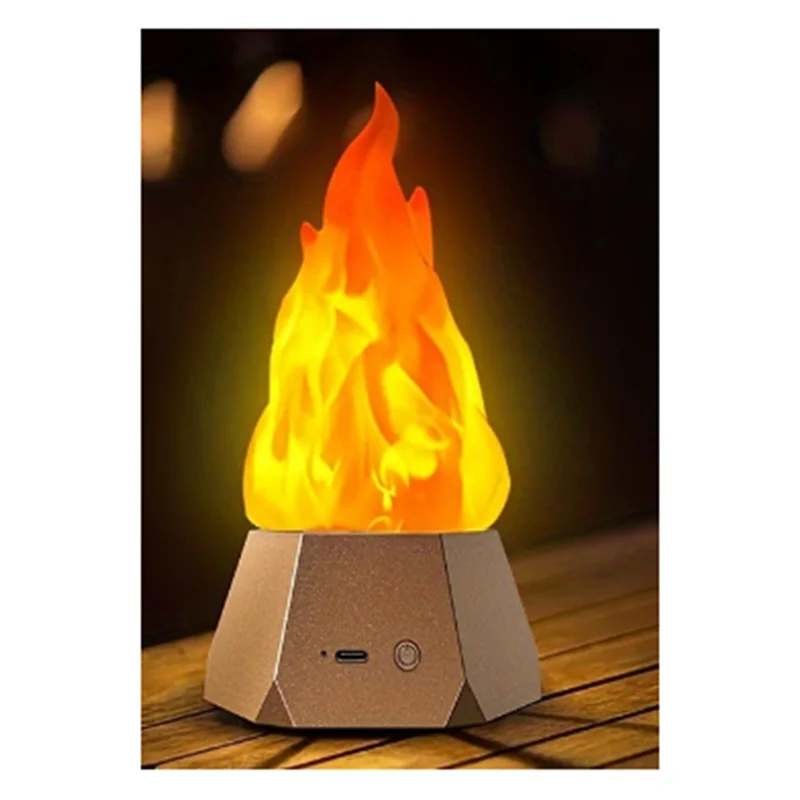A02M-2Pc LED Simulation Flame Lamp Set For Outdoor Camping And Garden Landscape, Dining Table Decorative Lighting
