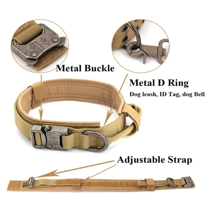 Large Dog Collar Dog Harness And Leash Set Pet Vest Tactical German Shepherd Harnesses For Small Dogs
