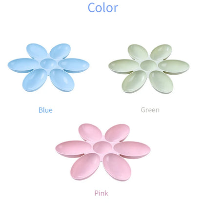 Flower Shaped Pet Bowl with 6 Connected Bowls for Small Dog and Cat, Water Dish, Puppy Feeding Bowls, Slow Down Eating Feeder