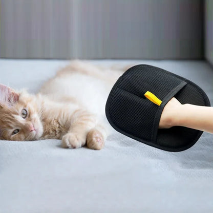 Pet Electrostatic Hair Removal Gloves Cat Hair Removal Brush Adhesive Gloves Cat Comb Cleaning Hair Removal Grooming Glove