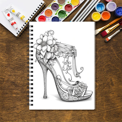 Coloring Book - 8.3 x 11.2 inches 32 pages of elegant high heels coloring book - ideal gift for family or friends
