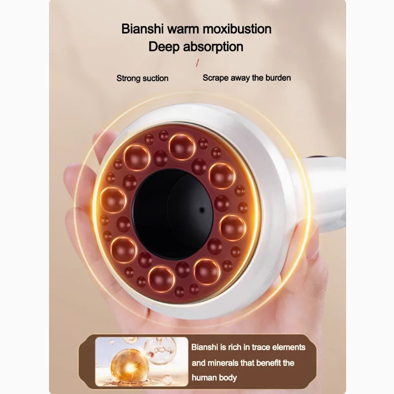 Smart vacuum cupping device electric breathing heating wireless negative pressure suction device meridian dredging massage devic